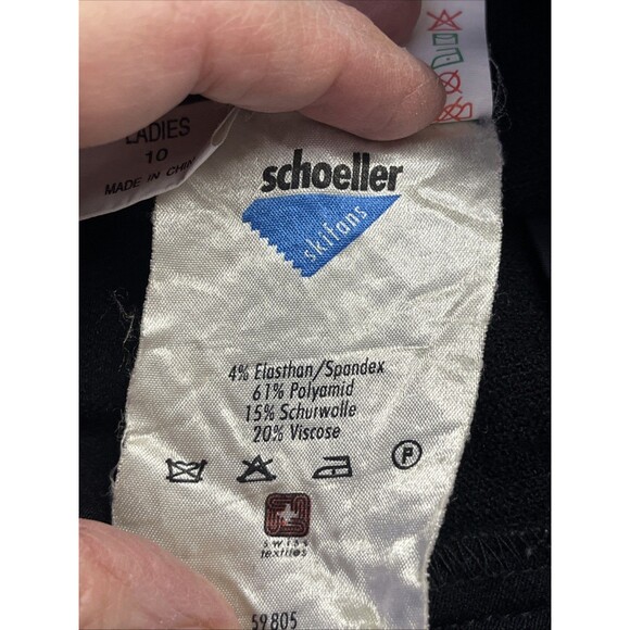 Scholler Skifans Cobor Ski Pants Women's Leggings with Stirrups Size 10 Black - Picture 6 of 6